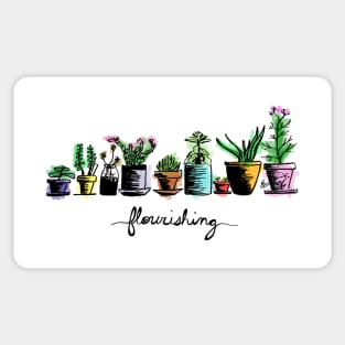 Flourishing (color) Sticker